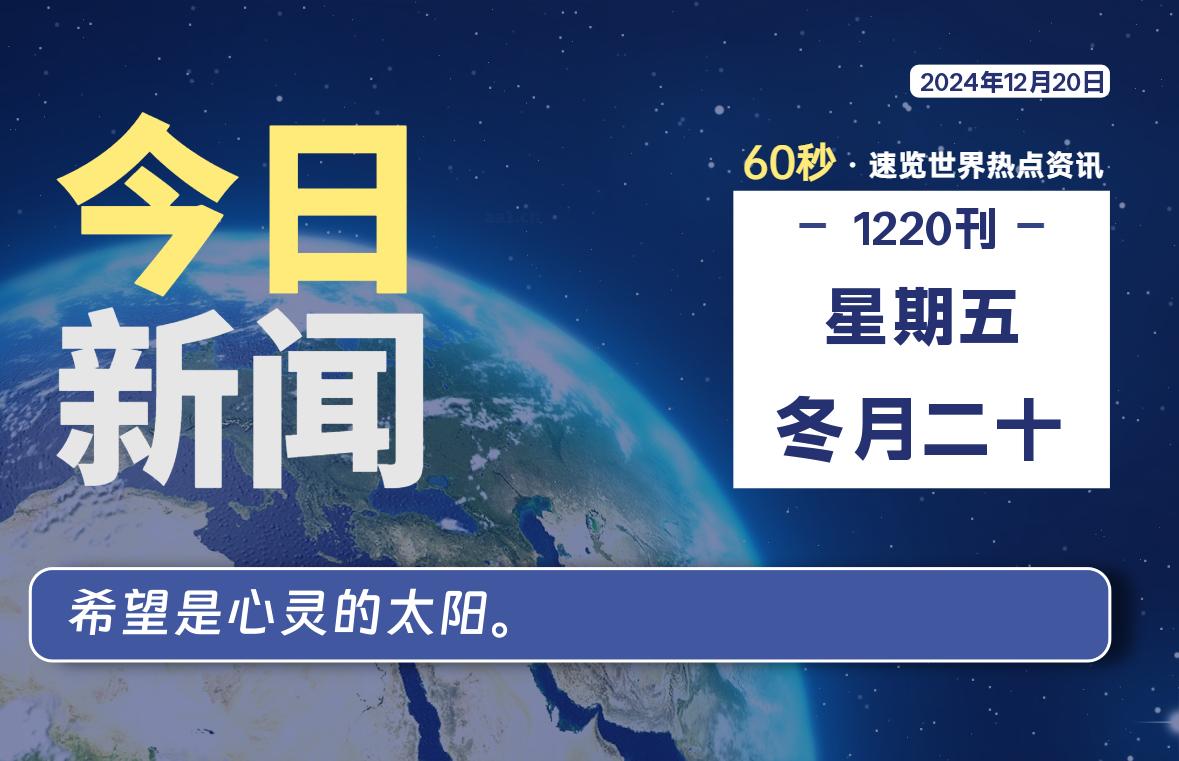 12月20日，星期五, 洋葱软件库-每天60秒读懂全世界！-洋葱分享库